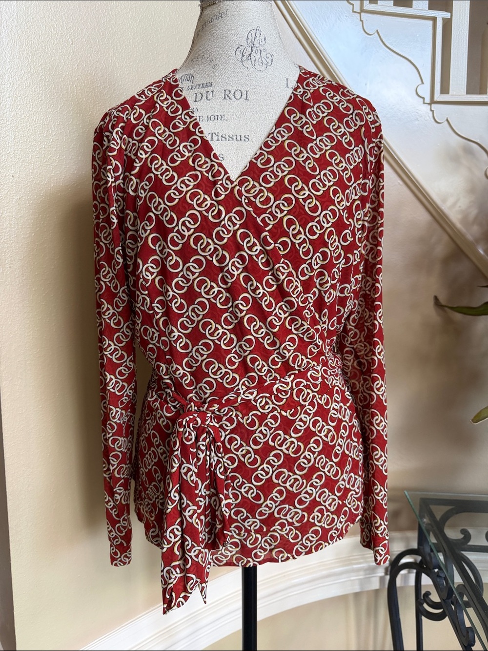 NWOT CAbi Ringleader Wrap Blouse